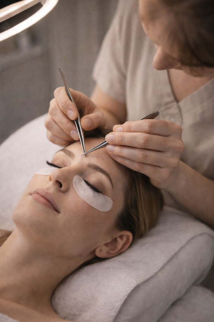 Professional brow treatment