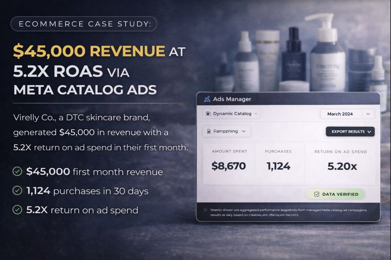 Ecommerce Case Study: How Virelly Skincare Hit 5.2X ROAS with Meta Advantage+ (2026)