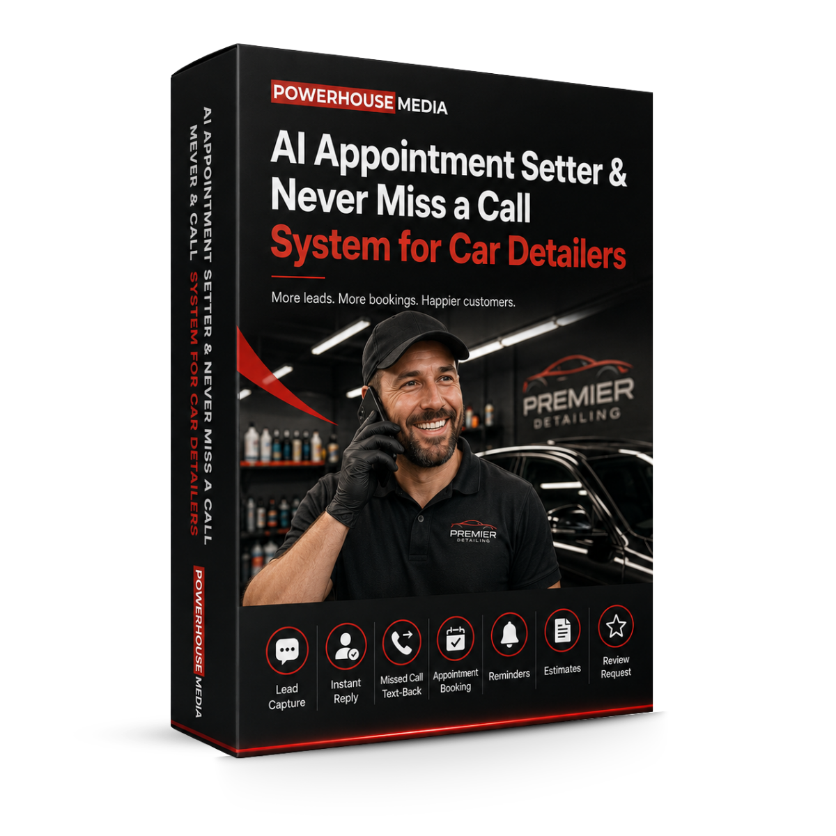 Powerhouse Media AI Appointment Setter and Never Miss a Call System for car detailers