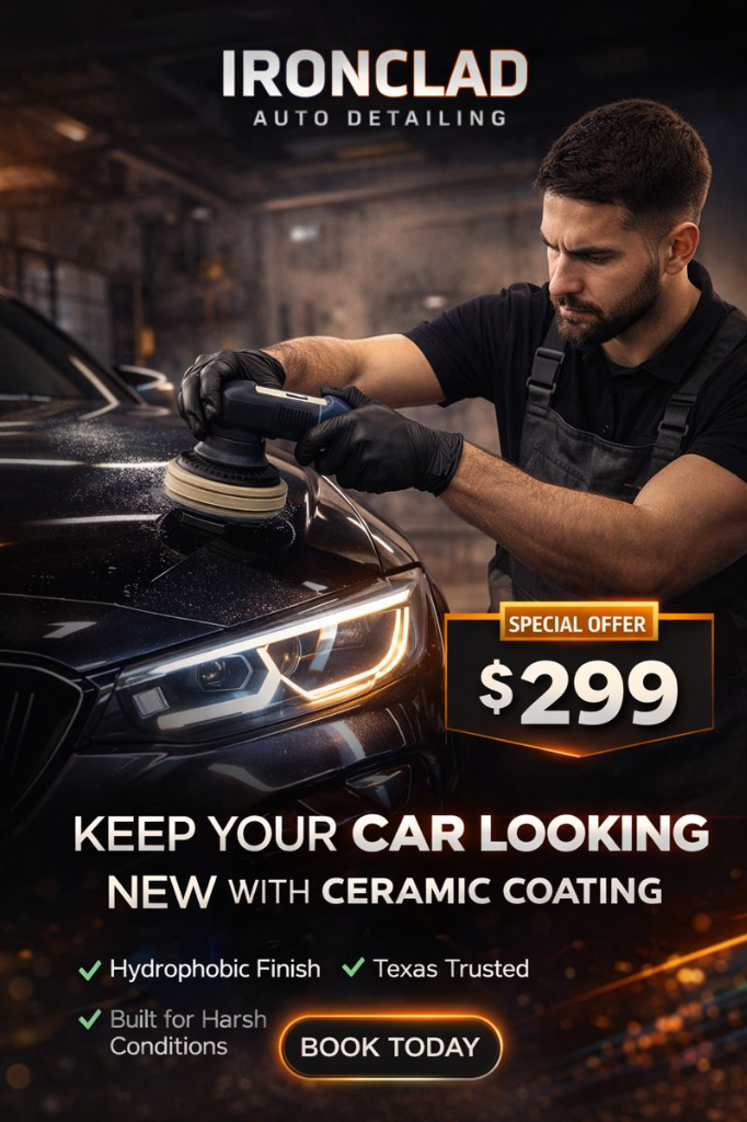 Ironclad Auto Detailing special offer ad for ceramic coating services