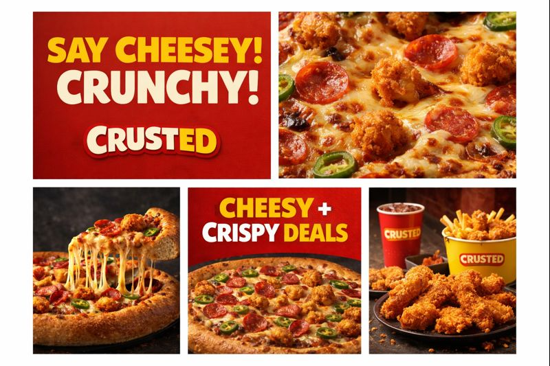 A grid of high-conversion social media ad creatives for a fast food brand